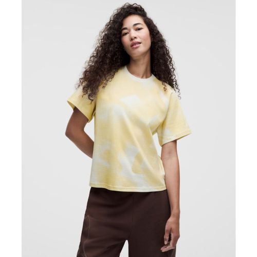 “ T-Shirt classique imprimÃ© en coton Collection SLNSHs â€“ Jaune/Ã‰ â€“ Taille L - lululemon - Modalova