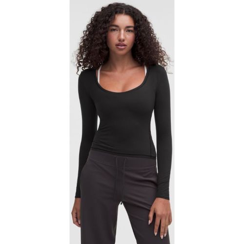 “ Haut Ã  manches longues et encolure dÃ©gagÃ©e Wundermost en Ultra-Soft Nulus â€“ Taille L - lululemon - Modalova