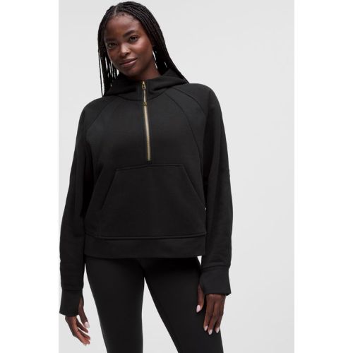 “ Sweat Ã  capuche Scuba Evolve demi-zippÃ©s â€“ Noir//Ã‰ â€“ Taille M - lululemon - Modalova