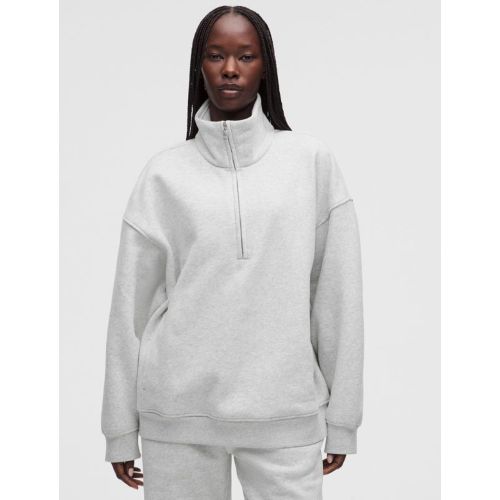 “ Sweat Steady State oversize demi-zippÃ© Ã  col montant en SuperLofts â€“ Light Gris â€“ Taille XS - lululemon - Modalova