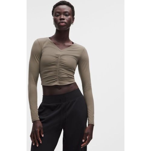 “ Haut manches longues col V froncÃ© au centre All It Takess â€“ Taille 14 - lululemon - Modalova