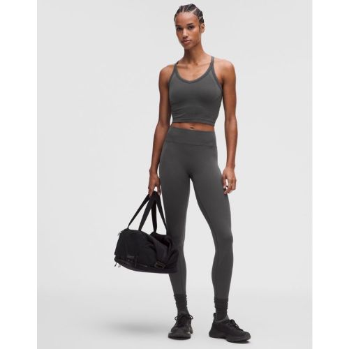 “ Legging d'entraÃ®nement Get Low taille hautes â€“ 64 cm â€“ Noir/Gris - lululemon - Modalova