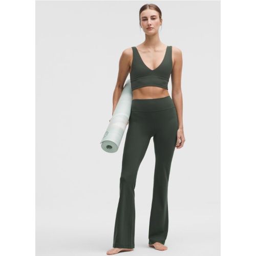 “ Pantalon Groove Ã©vasÃ© taille haute en Nulu Courts â€“ Vert â€“ Taille 14 - lululemon - Modalova