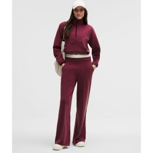 “ Pantalon Ã  pinces taille haute jambe large brossÃ© Standards â€“ Burgundy â€“ Taille XL - lululemon - Modalova