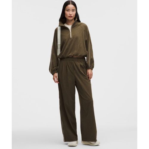 “ Pantalon Ã  pinces taille haute en seersucker Standards â€“ Brun/Vert â€“ Taille L - lululemon - Modalova