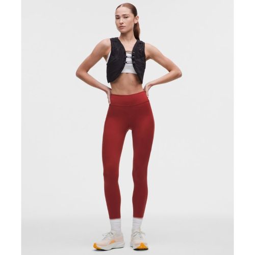 “ Legging Fast and Free taille haute Ã  6 pochess â€“ 64 cm â€“ Rouge â€“ Taille 14 - lululemon - Modalova