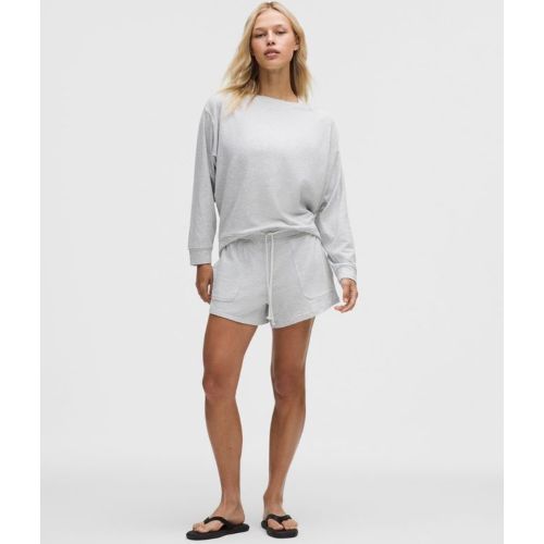 “ Short BeCalm Ã  ceinture large taille mi-hautes â€“ 8 cm â€“ Light Gris â€“ Taille XS - lululemon - Modalova