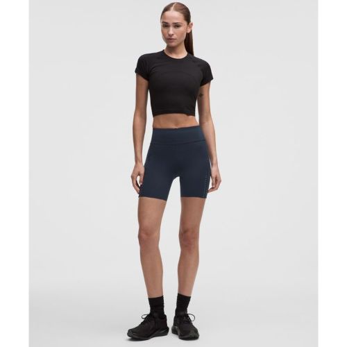 “ Short Fast and Free taille haute Ã  5 pochess â€“ 13 cm â€“ Bleu â€“ Taille 6 - lululemon - Modalova