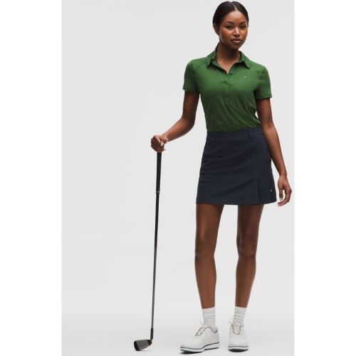 “ Jupe de golf plissÃ©e Ã  l'avant en sergÃ© extensible Logo brodÃ©s â€“ Bleu â€“ Taille 33 - lululemon - Modalova