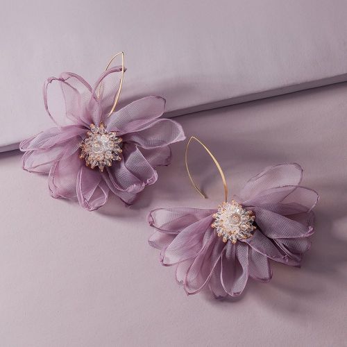 Paire Boucles d'oreilles design fleur - SHEIN - Modalova