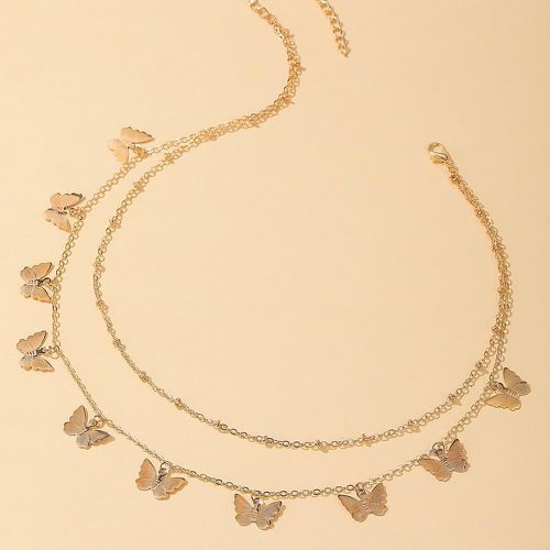 Collier avec pendentif de papillon - SHEIN - Modalova