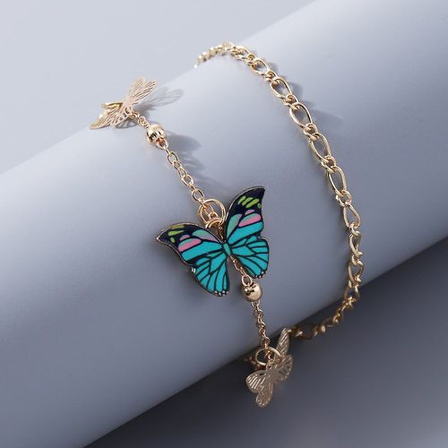 Bracelet de cheville avec papillon - SHEIN - Modalova