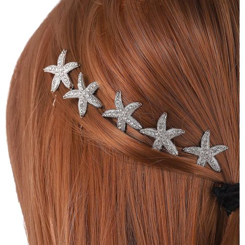Pièces Épingle à cheveux avec strass et étoiles de mer - SHEIN - Modalova