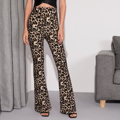 Pantalon bootcut léopard - SHEIN - Modalova