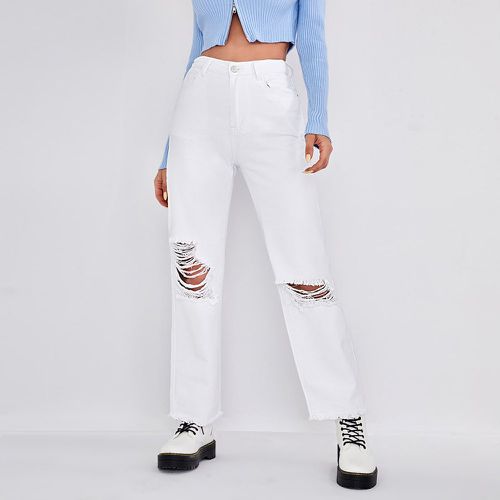 Jeans Poche Casual Unicolore - SHEIN - Modalova