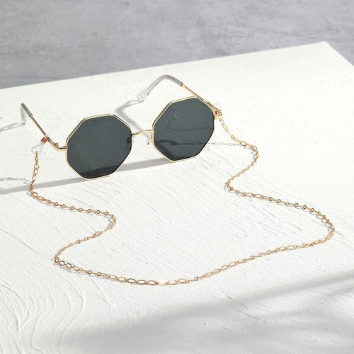 Pièce Lunettes de mode à monture hexagone & 1 pièce Chaîne de lunettes - SHEIN - Modalova