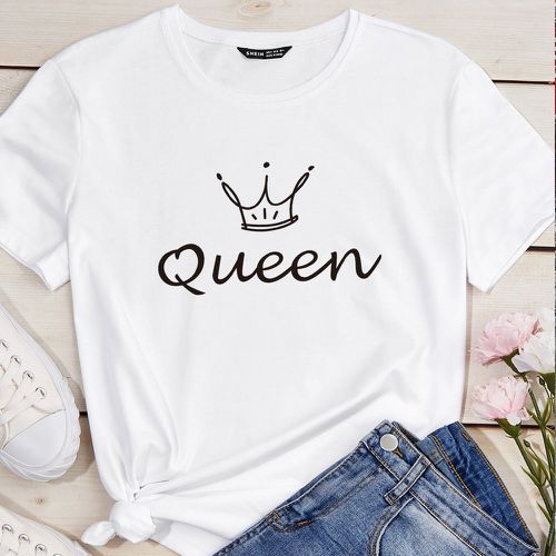 T-shirt avec imprimé couronne - SHEIN - Modalova