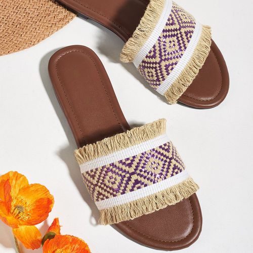 Sandales à franges avec motif géométrique - SHEIN - Modalova