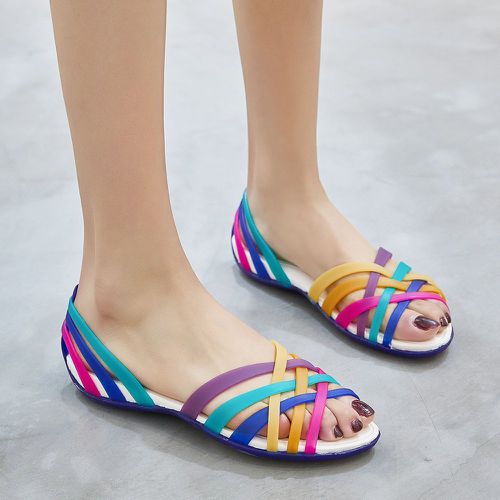 Chaussures plates à bretelles colorées - SHEIN - Modalova