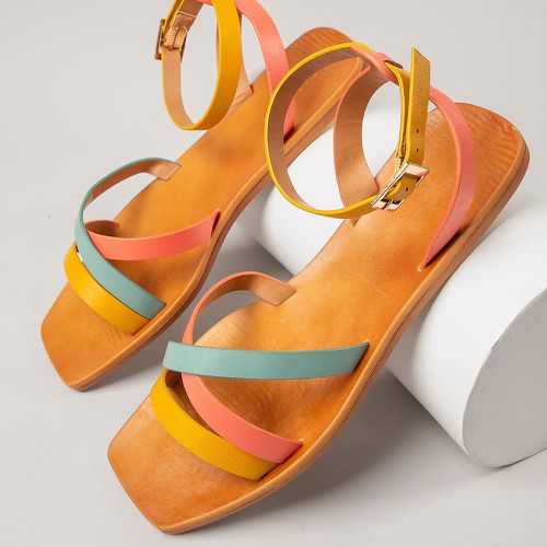 Sandales en similicuir multicolore - SHEIN - Modalova