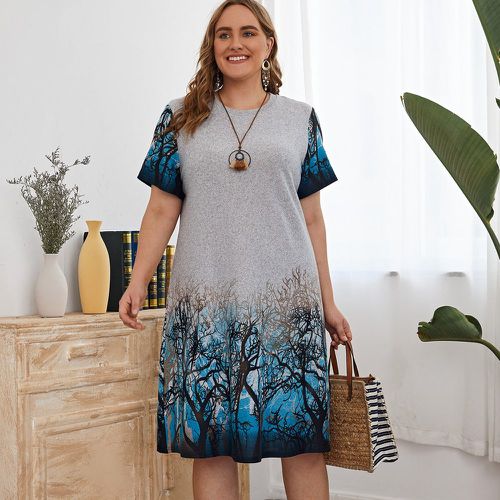 Robe t-shirt avec imprimé paysage - SHEIN - Modalova