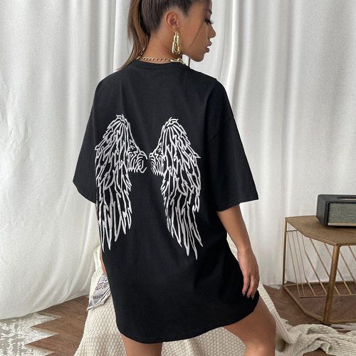 Robe t-shirt avec imprimé aile réfléchissante - SHEIN - Modalova