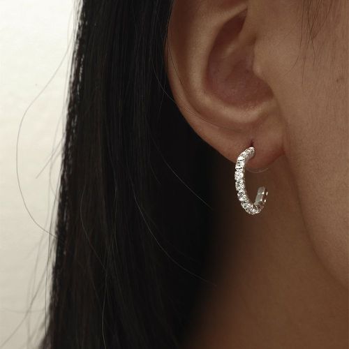 Boucles d'oreilles d'oreilles en sterling 925 à strass - SHEIN - Modalova