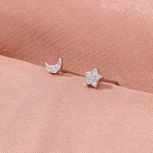Boucles d'oreilles design lune & étoile - SHEIN - Modalova
