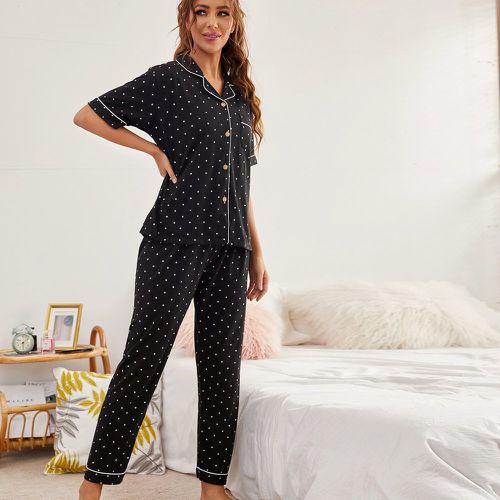 Ensemble de pyjama à pois avec boutons - SHEIN - Modalova