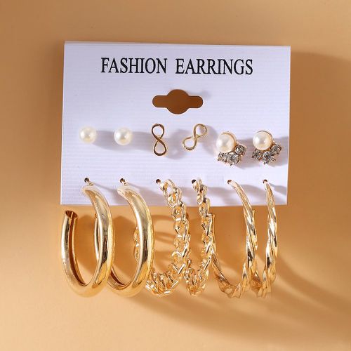 Paires Boucles d'oreilles design chaîne à perles - SHEIN - Modalova