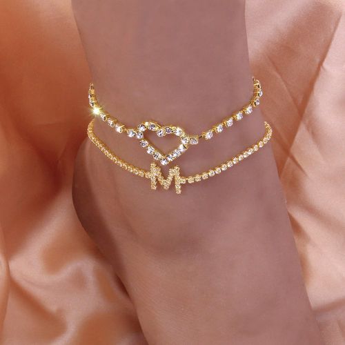 Pièces Bracelet de cheville avec strass - SHEIN - Modalova