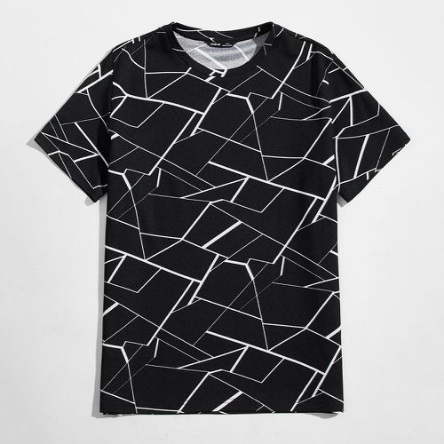 T-shirt avec imprimé géométrique - SHEIN - Modalova