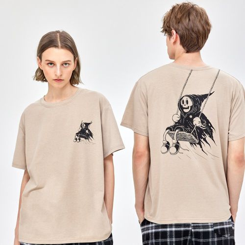 Pièce T-shirt à motif de squelette - SHEIN - Modalova