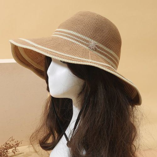Chapeau de protection solaire à rayures - SHEIN - Modalova