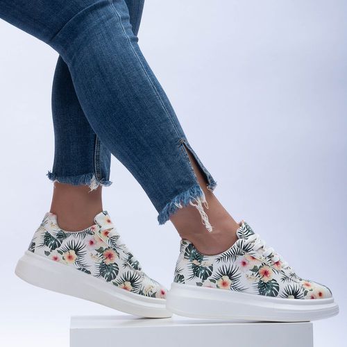 Chaussures skateboard à fleurs - SHEIN - Modalova