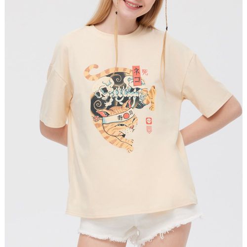 T-shirt à motif de chat - SHEIN - Modalova