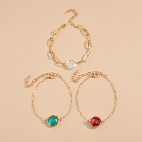 Pièces Bracelet à chaîne avec perle - SHEIN - Modalova