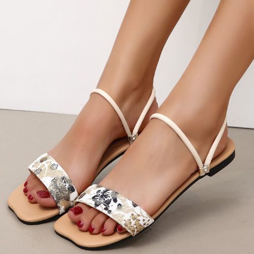 Sandales double sens avec motif fleur - SHEIN - Modalova