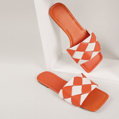 Sandales en similicuir à bout carré - SHEIN - Modalova