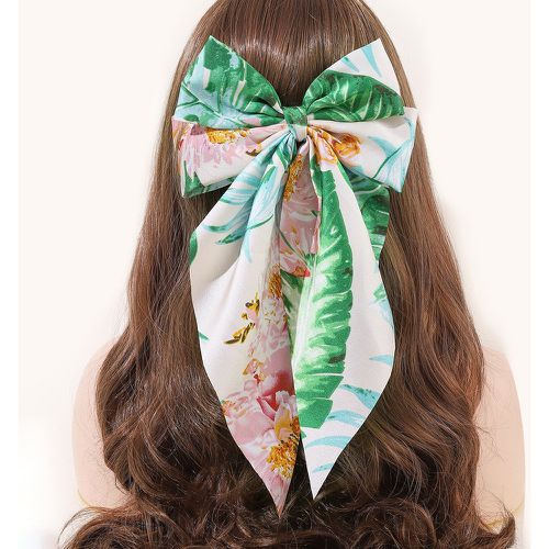 Pince à cheveux avec nœud et imprimé fleur - SHEIN - Modalova