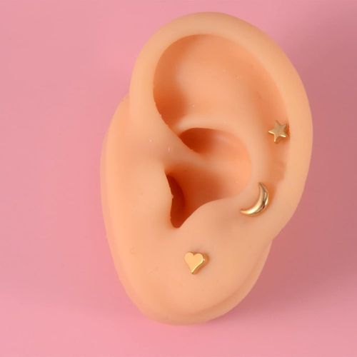 Pièces Boucles d'oreilles à design de lune et d'étoiles - SHEIN - Modalova