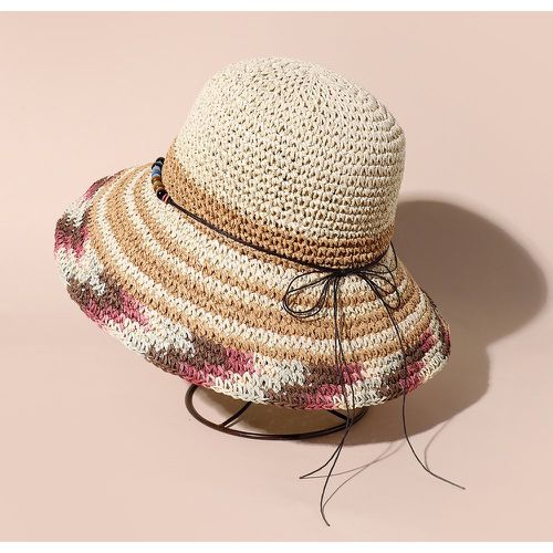 Chapeau de Paille Color Block - SHEIN - Modalova