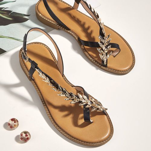 Sandales à bride arrière avec détail de feuilles en métal - SHEIN - Modalova