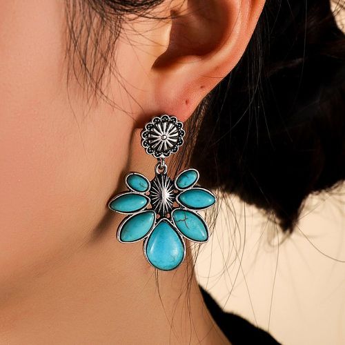 Boucles d'oreilles à détail turquoise - SHEIN - Modalova