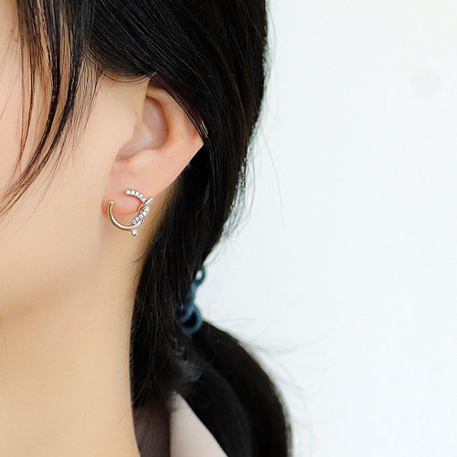 Boucles d'oreilles à zircone cubique - SHEIN - Modalova