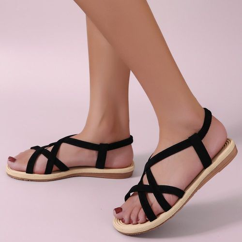 Sandales à lanières minimaliste plat - SHEIN - Modalova