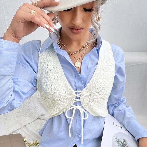 Top en tricot à lacets (sans blouse) - SHEIN - Modalova