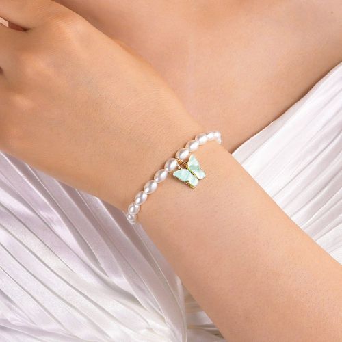 Bracelet perlé à papillon - SHEIN - Modalova