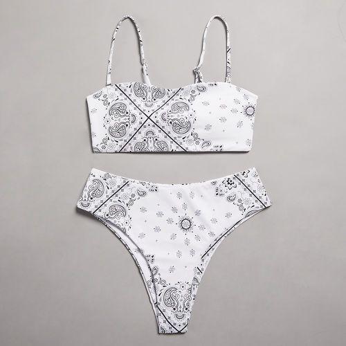 Bikini à imprimé géométrique et paisley - SHEIN - Modalova