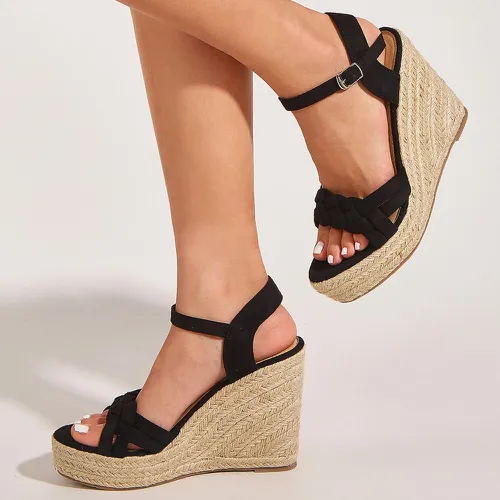 Sandales minimaliste à design tressé compensées - SHEIN - Modalova